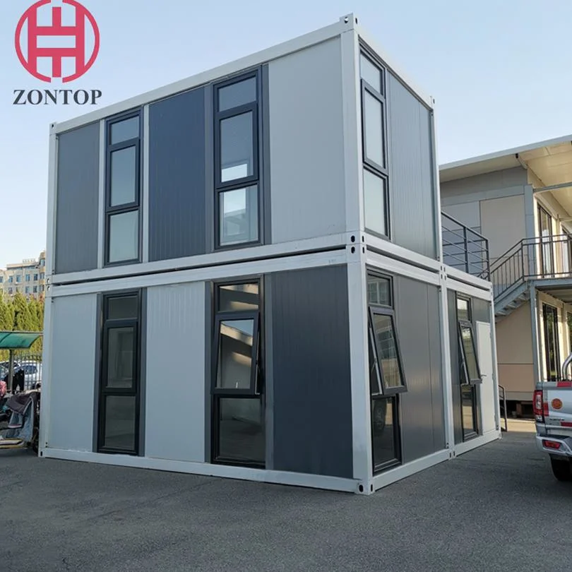 2 Storey Light Steel Structure Frame Villa House Modular Home Detachable Expandable Prefabricated Building New Model Luxury Flatpack Prefab Container House